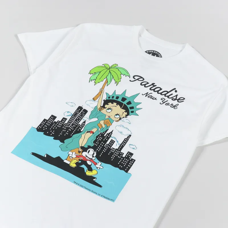 Paradise NYC Liberty Palm T Shirt White-1