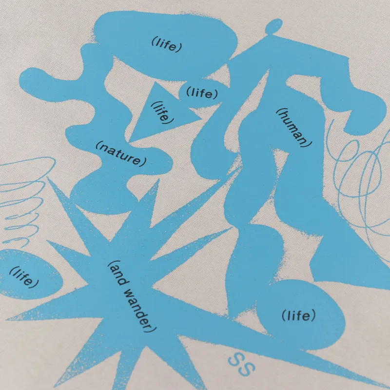 And Wander Life Human Long Sleeve T Shirt Beige-5