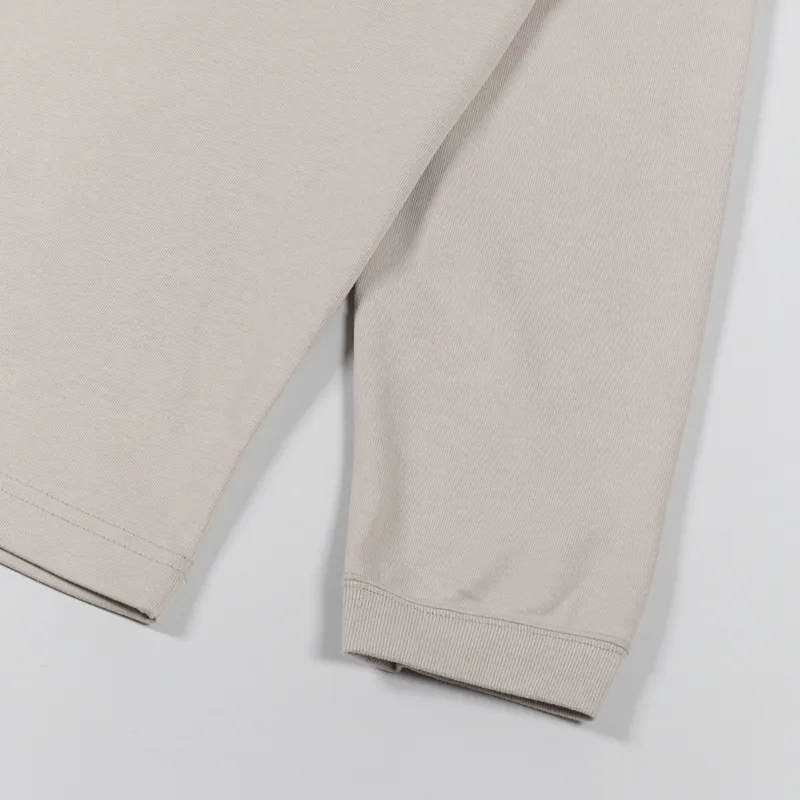 And Wander Life Human Long Sleeve T Shirt Beige-6