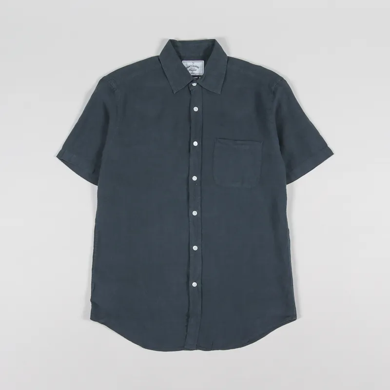 Portuguese Flannel Linen Shirt Navy