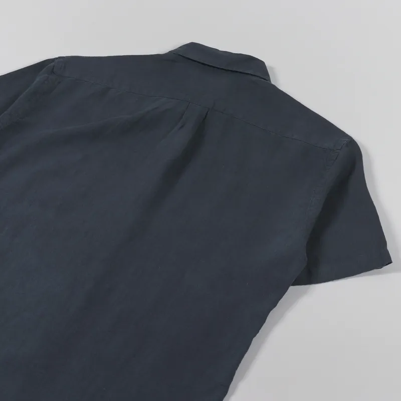 Portuguese Flannel Linen Shirt Navy-4