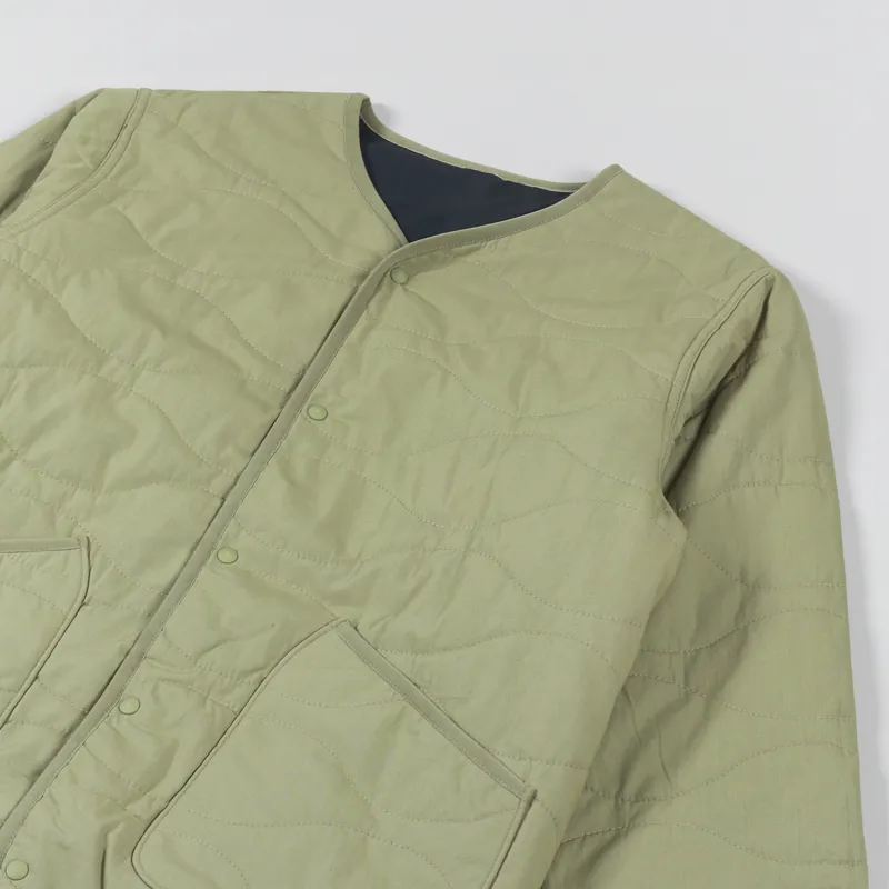 Universal Works Liner Jacket Olive Quilt Cotton-5