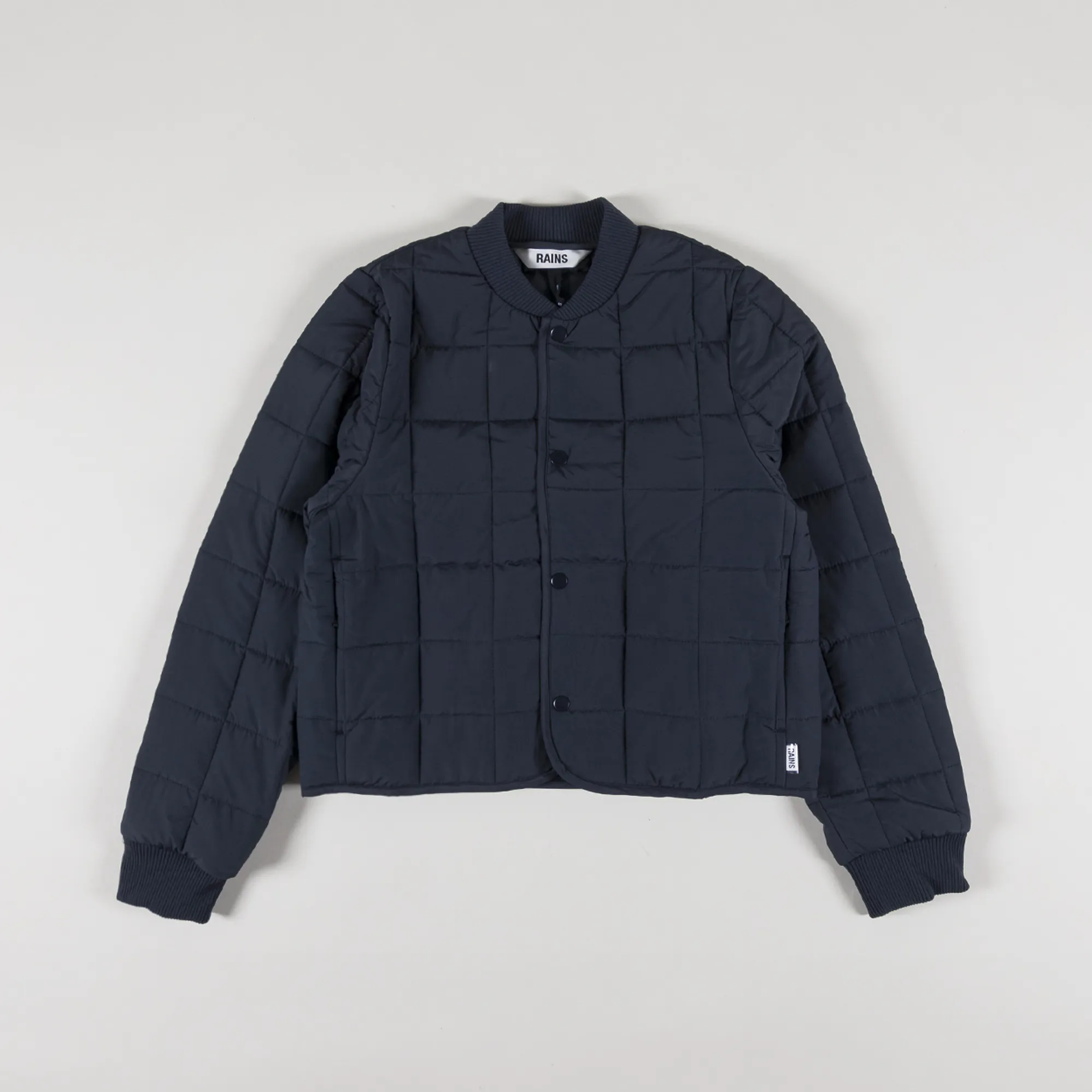 Rains Unisex Jacket - 47 Navy Large, Water-Resistant Casual Rain Jacket With Adjustable Hood