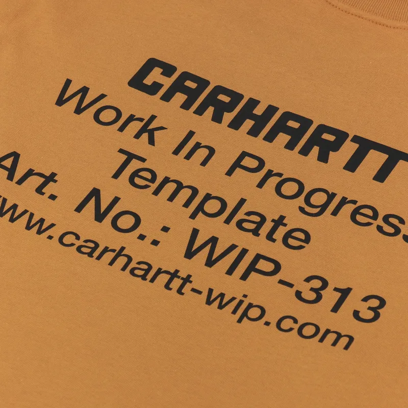 Carhartt WIP Linograph Long Sleeve T Shirt Ochre-4