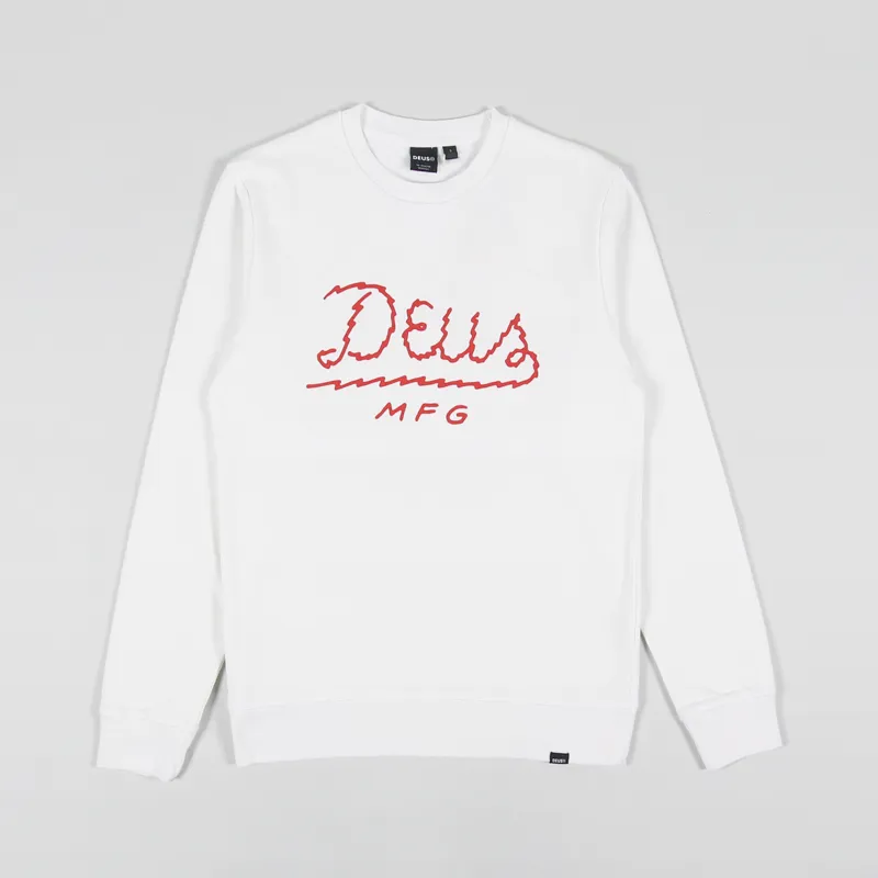 Deus Ex Machina Livewire Crew Sweat Vintage White