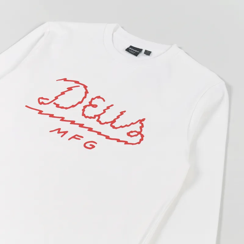 Deus Ex Machina Livewire Crew Sweat Vintage White-2