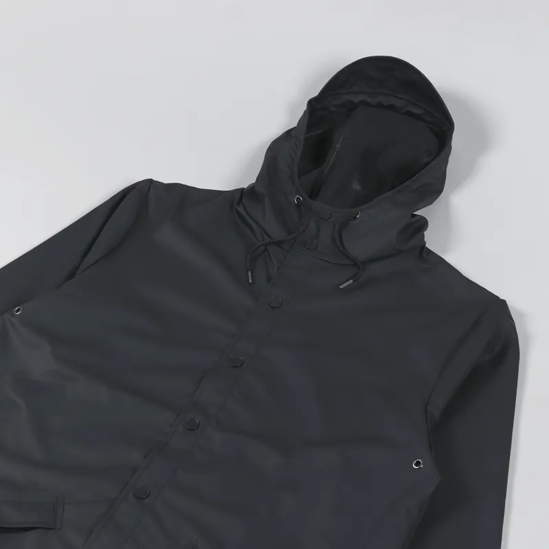 Rains Waterproof Long Jacket Black-3