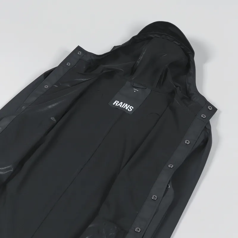 Rains Waterproof Long Jacket Black-4