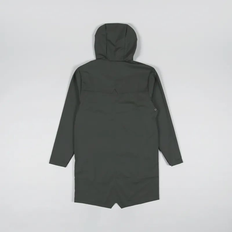 Rains Waterproof Long Jacket Green-2
