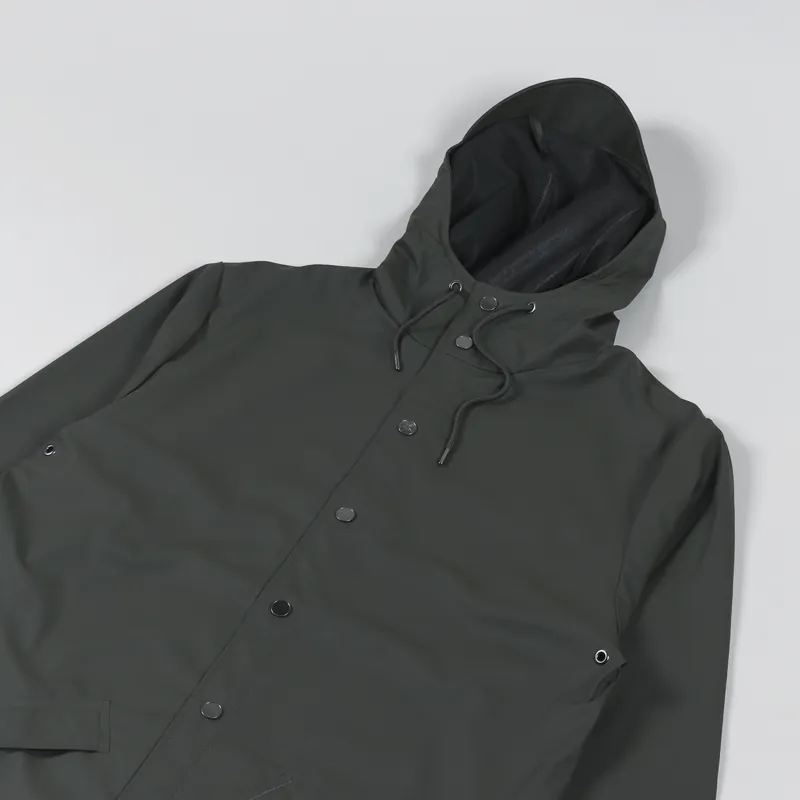 Rains Waterproof Long Jacket Green-3