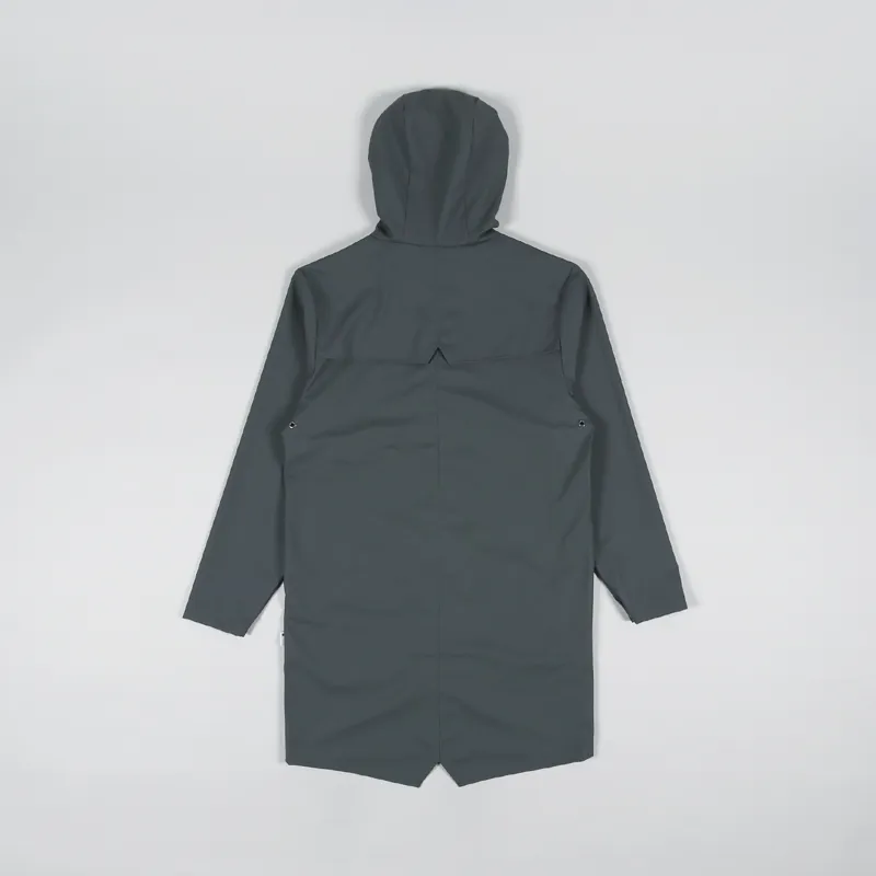 Rains Waterproof Long Jacket Slate Grey Raincoat
