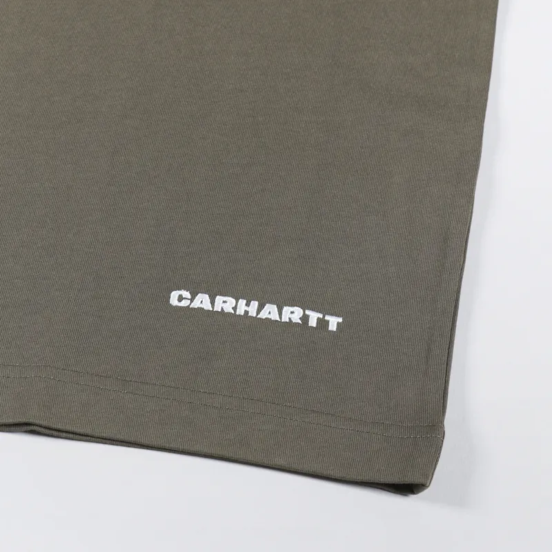 Carhartt WIP Link Script T Shirt Nettle White-2