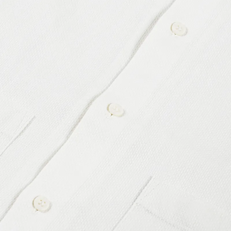 Fred Perry Linen Pique Panel Shirt Ecru-3
