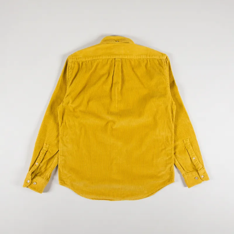 Portuguese Flannel Lobo Cord Shirt Mustard-1