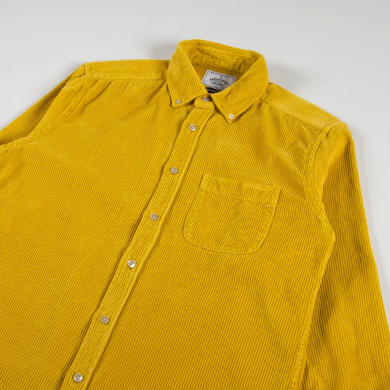 Portuguese Flannel Lobo Cord Shirt Mustard-2