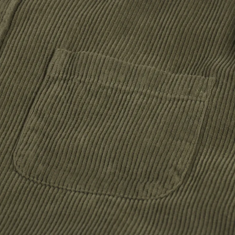 Portuguese Flannel Lobo Cord Shirt Olive-4
