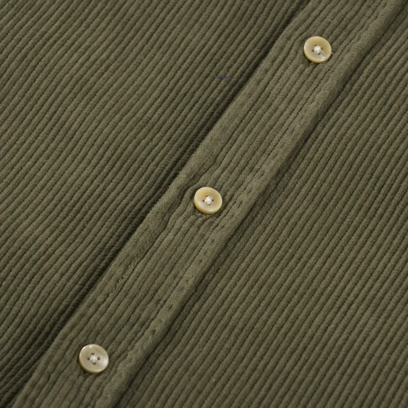 Portuguese Flannel Lobo Cord Shirt Olive-6