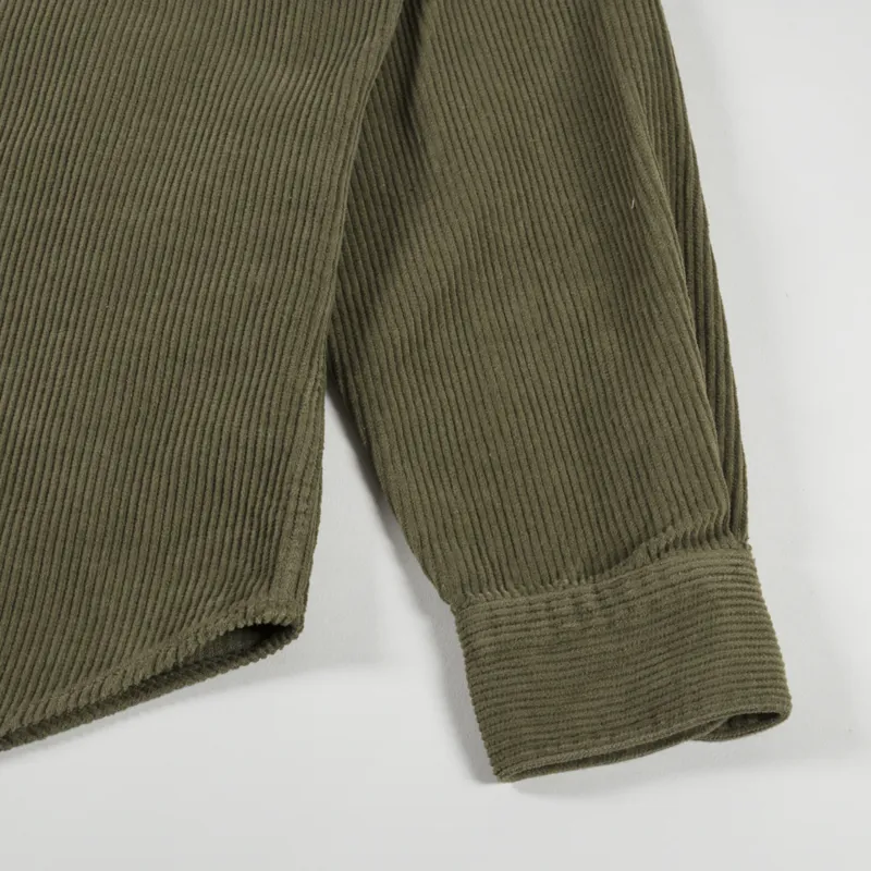 Portuguese Flannel Lobo Cord Shirt Olive-7