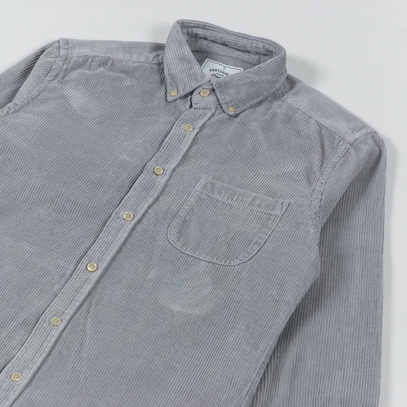 Portuguese Flannel Lobo Shirt Grey-2