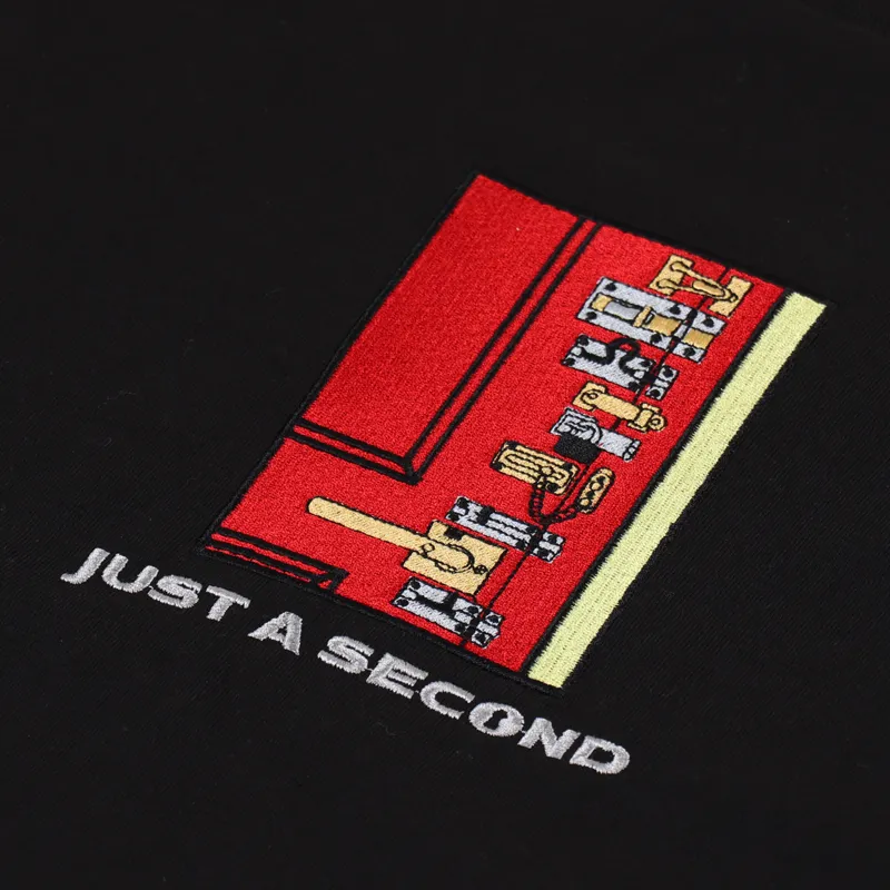 Come Sundown Locked Embroidered T Shirt Black-2