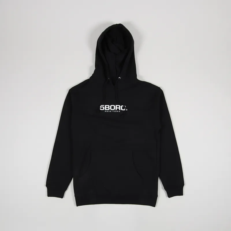 5Boro Logo Hoodie Black