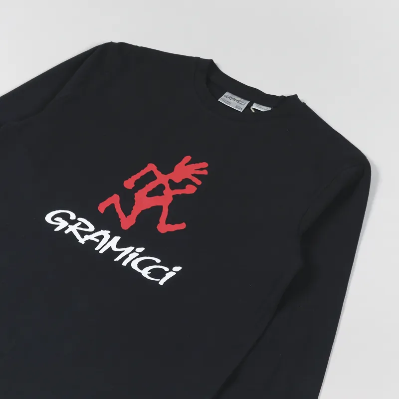 Gramicci Logo Long Sleeve T Shirt Black-2