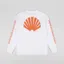 New Amsterdam Surf Association Logo Long Sleeve T Shirt White Orange