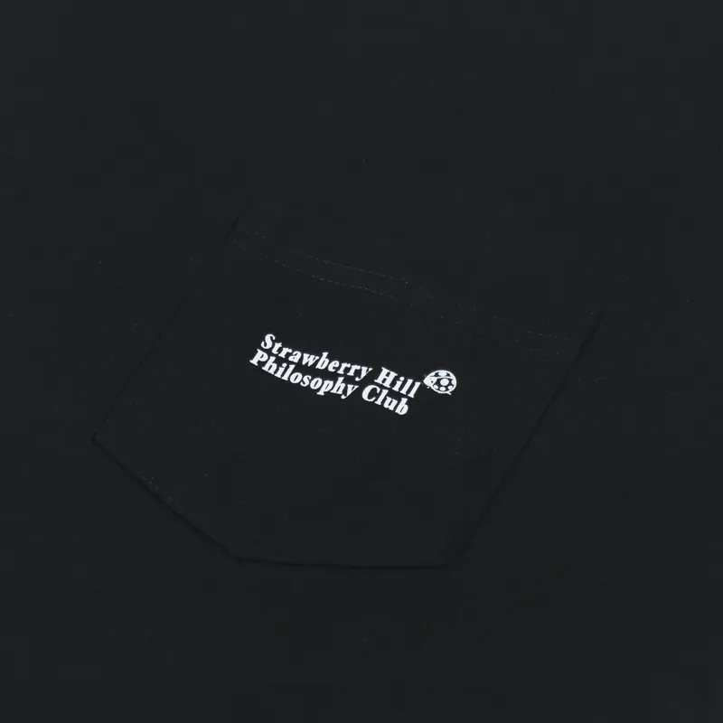 Strawberry Hill Logo Pocket T Shirt Black-1