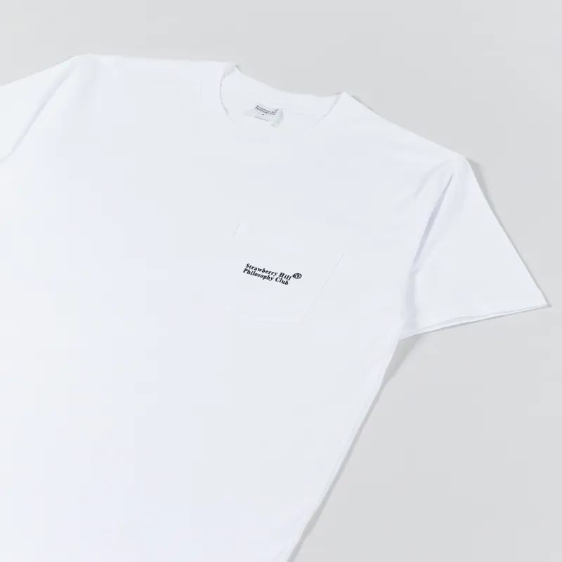 Strawberry Hill Logo Pocket T Shirt White-1