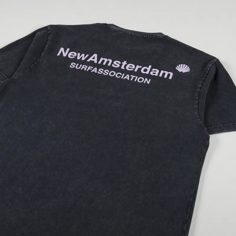 New Amsterdam Surf Association Logo T Shirt Black-2