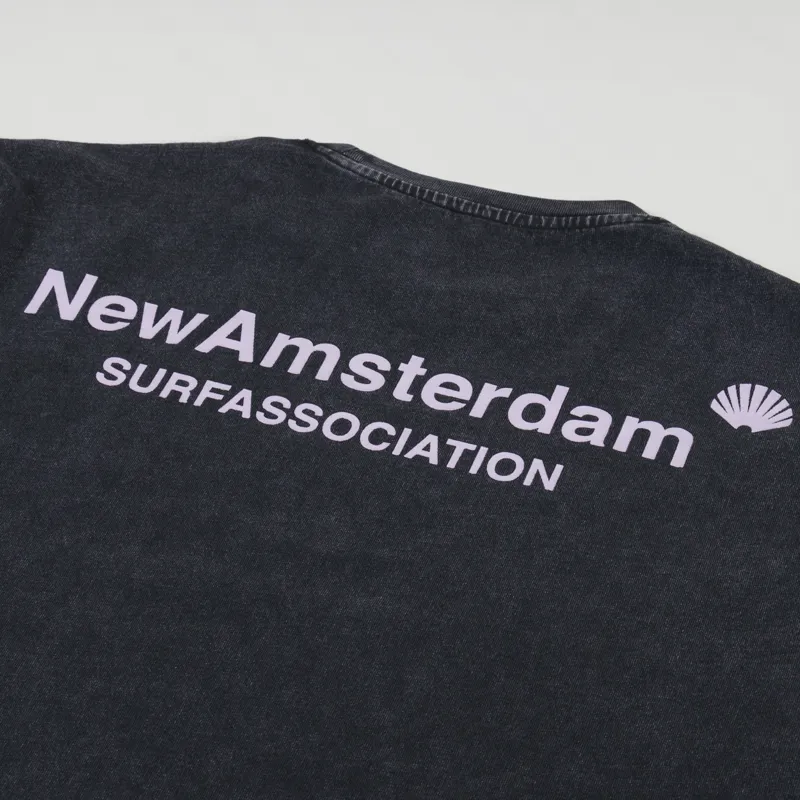 New Amsterdam Surf Association Logo T Shirt Black-4