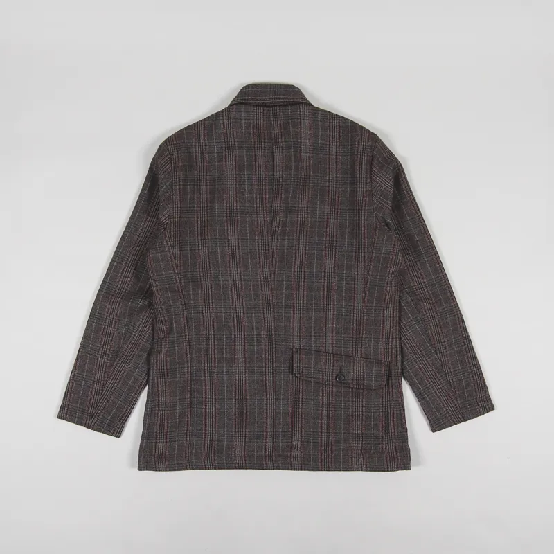 Universal Works Long Bakers Jacket V3 Brown Tweed Wool-2
