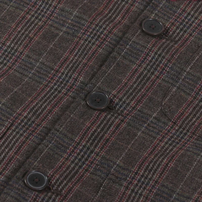 Universal Works Long Bakers Jacket V3 Brown Tweed Wool-9