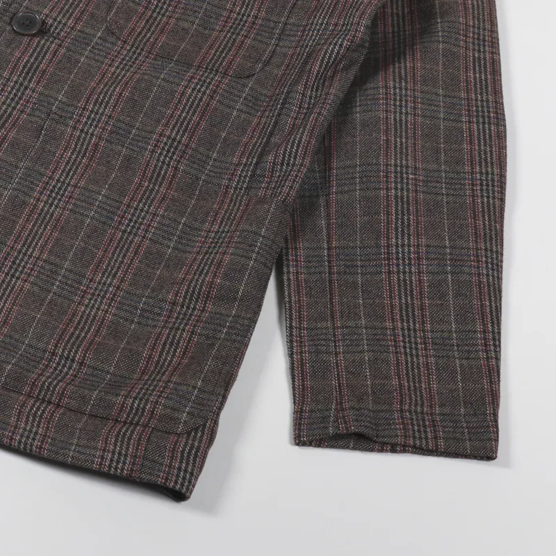Universal Works Long Bakers Jacket V3 Brown Tweed Wool-10
