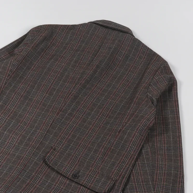 Universal Works Long Bakers Jacket V3 Brown Tweed Wool-5