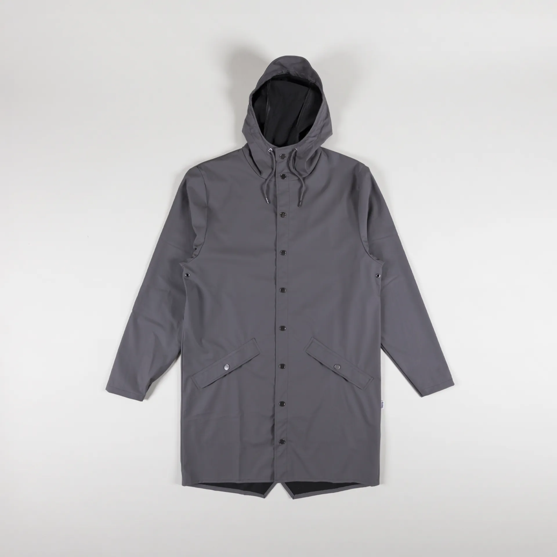 Rains Mens Waterproof Long Jacket Grey