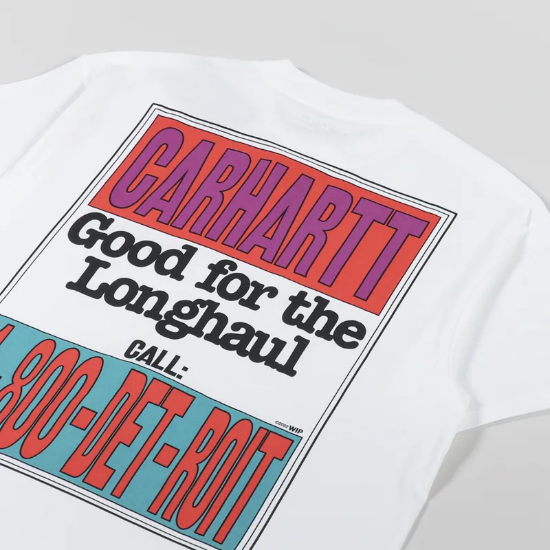 ★2022SS新作★CARHARTT★S/S LONGHAUL T-SHIRT Carhartt WIP Mens Short Sleeve Longhaul Logo T Shirt White