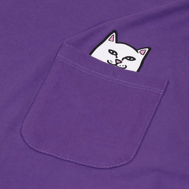 Ripndip Lord Nermal Pocket Long Sleeve T Shirt Purple-5