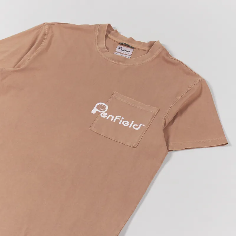 Penfield Large Bear Acid Wash T Shirt Brandied Melon-2