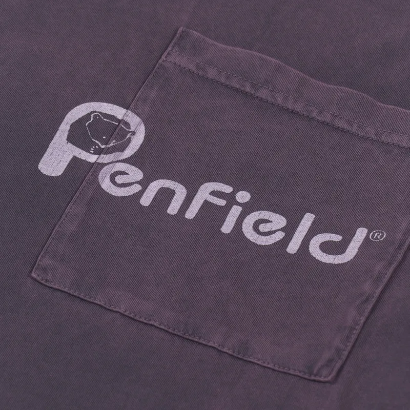 Penfield Large Bear Acid Wash T Shirt Purple Sage-1