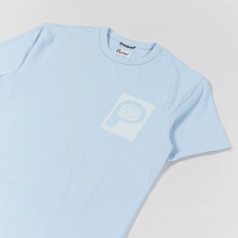Penfield Large P Bear Logo T Shirt Cashmere Blue-2