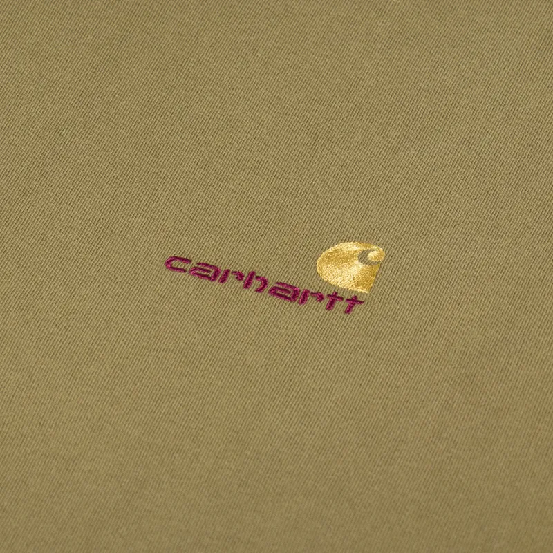 Carhartt WIP Long Sleeve American Script T Shirt Larch-4