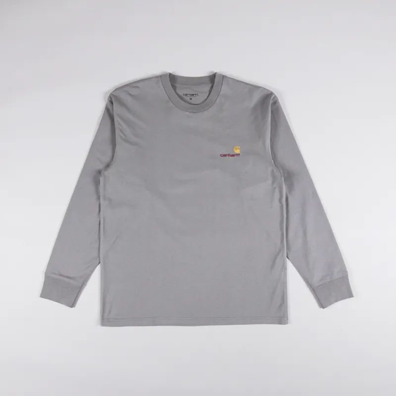 Carhartt WIP Long Sleeve American Script T Shirt Marengo