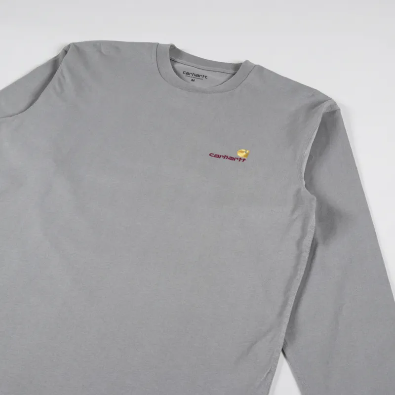 Carhartt WIP Long Sleeve American Script T Shirt Marengo-2