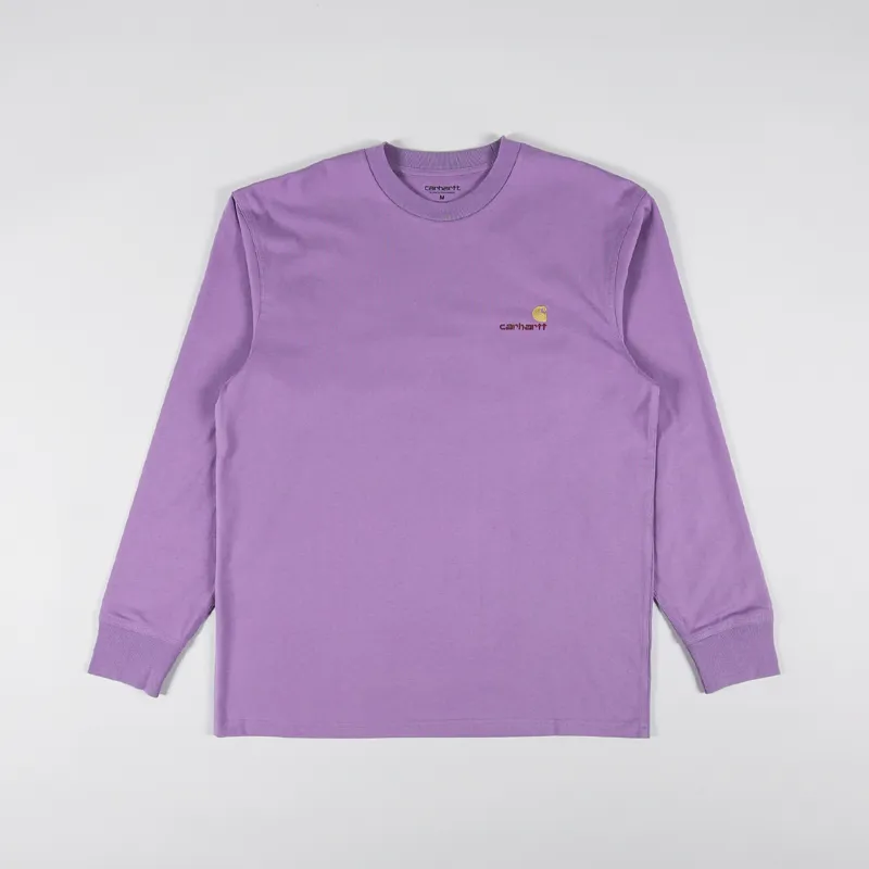 Carhartt WIP Long Sleeve American Script T Shirt Violanda