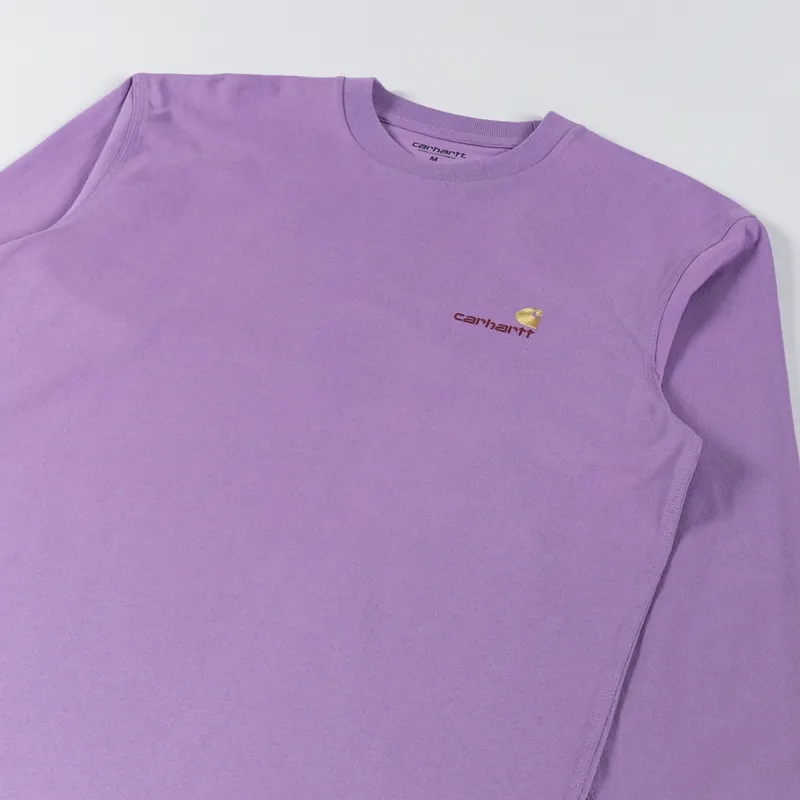 Carhartt WIP Long Sleeve American Script T Shirt Violanda-2