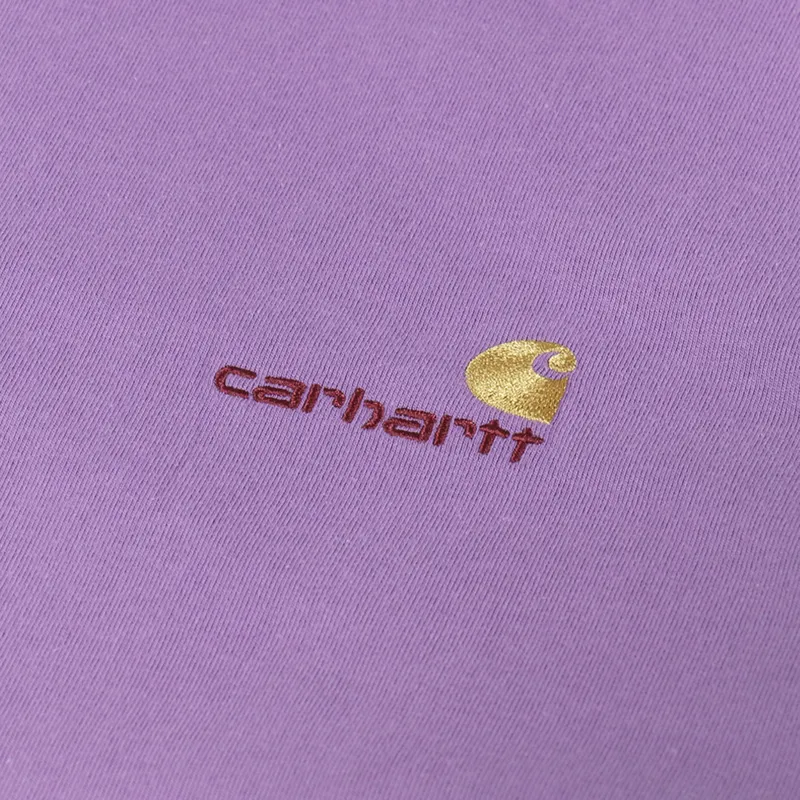 Carhartt WIP Long Sleeve American Script T Shirt Violanda-6