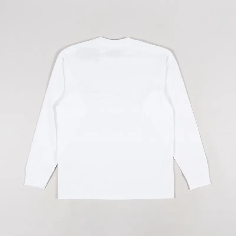 Carhartt WIP Long Sleeve American Script T Shirt White-1