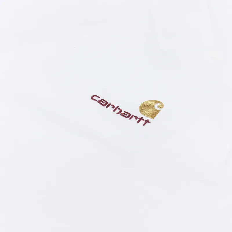 Carhartt WIP Long Sleeve American Script T Shirt White-5