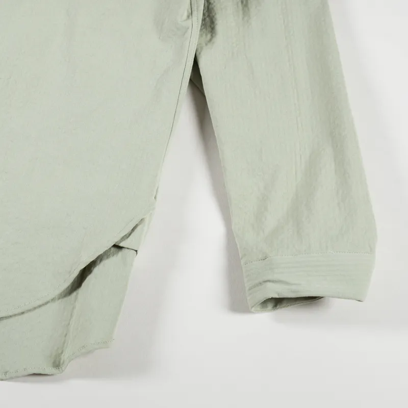 Unfeigned Long Sleeve Baggy Shirt Heavy Seersucker Aloe-8